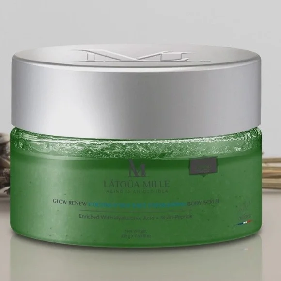 Below zero glow Renew Coconut Sea Salt Exfoliating Body Scrub - Green - Picture 2 of 2